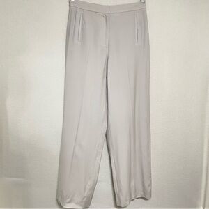 TSE Italian Wool Runway Tailored Wide Leg Trousers Gray Lined Sz 8